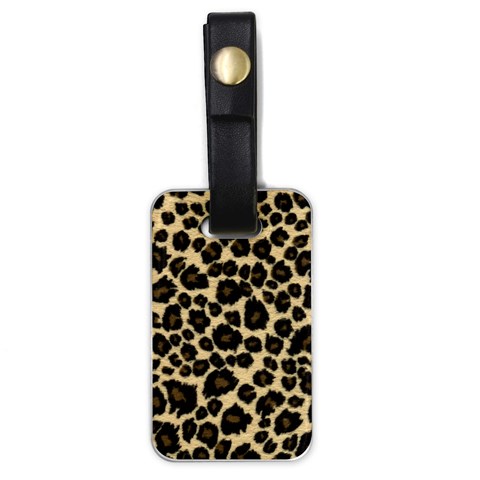 Jaguar Skin Texture, Jaguar Wool Texture, Yellow Luggage Tag (one side) from ArtsNow.com Front