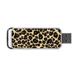 Jaguar Skin Texture, Jaguar Wool Texture, Yellow Portable USB Flash (One Side)