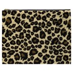 Jaguar Skin Texture, Jaguar Wool Texture, Yellow Cosmetic Bag (XXXL)