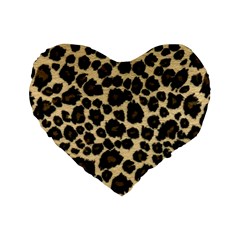 Jaguar Skin Texture, Jaguar Wool Texture, Yellow Standard 16  Premium Heart Shape Cushions from ArtsNow.com Front