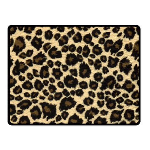 Jaguar Skin Texture, Jaguar Wool Texture, Yellow Two Sides Fleece Blanket (Small) from ArtsNow.com 45 x34  Blanket Front