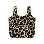 Jaguar Skin Texture, Jaguar Wool Texture, Yellow Full Print Recycle Bag (S)