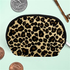 Jaguar Skin Texture, Jaguar Wool Texture, Yellow Accessory Pouch (Medium) from ArtsNow.com Front