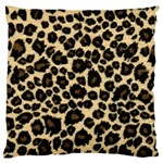 Jaguar Skin Texture, Jaguar Wool Texture, Yellow Standard Premium Plush Fleece Cushion Case (One Side)