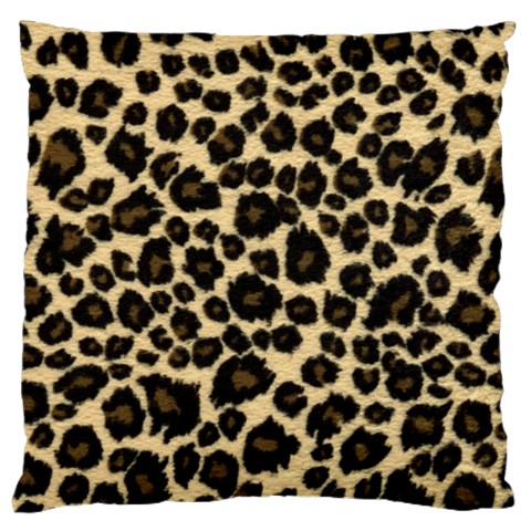 Jaguar Skin Texture, Jaguar Wool Texture, Yellow Standard Premium Plush Fleece Cushion Case (Two Sides) from ArtsNow.com Front