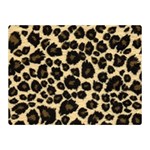 Jaguar Skin Texture, Jaguar Wool Texture, Yellow Two Sides Premium Plush Fleece Blanket (Mini)