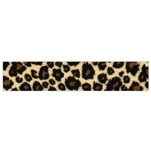 Jaguar Skin Texture, Jaguar Wool Texture, Yellow Small Premium Plush Fleece Scarf from ArtsNow.com Back