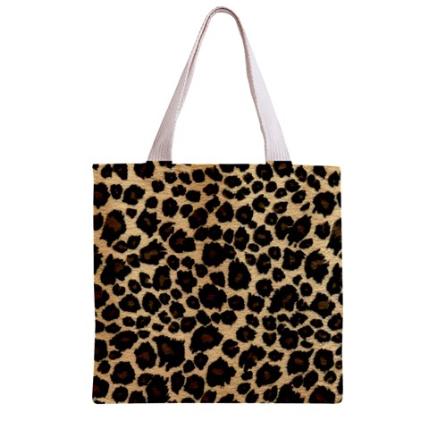 Jaguar Skin Texture, Jaguar Wool Texture, Yellow Zipper Grocery Tote Bag from ArtsNow.com Front