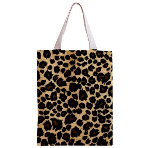 Jaguar Skin Texture, Jaguar Wool Texture, Yellow Zipper Classic Tote Bag from ArtsNow.com Front