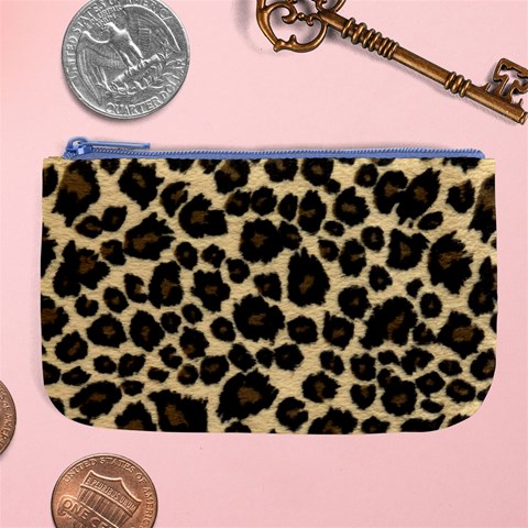 Jaguar Skin Texture, Jaguar Wool Texture, Yellow Large Coin Purse from ArtsNow.com Front