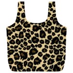 Jaguar Skin Texture, Jaguar Wool Texture, Yellow Full Print Recycle Bag (XXXL)