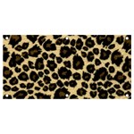 Jaguar Skin Texture, Jaguar Wool Texture, Yellow Banner and Sign 4  x 2 