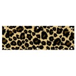 Jaguar Skin Texture, Jaguar Wool Texture, Yellow Banner and Sign 6  x 2 