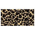 Jaguar Skin Texture, Jaguar Wool Texture, Yellow Banner and Sign 6  x 3 