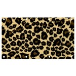 Jaguar Skin Texture, Jaguar Wool Texture, Yellow Banner and Sign 7  x 4 