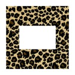 Jaguar Skin Texture, Jaguar Wool Texture, Yellow White Box Photo Frame 4  x 6 