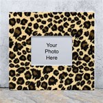 Jaguar Skin Texture, Jaguar Wool Texture, Yellow White Wall Photo Frame 5  x 7 