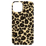 Jaguar Skin Texture, Jaguar Wool Texture, Yellow iPhone 14 Black UV Print Case