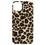 Jaguar Skin Texture, Jaguar Wool Texture, Yellow iPhone 14 Plus Black UV Print Case