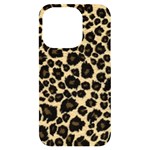 Jaguar Skin Texture, Jaguar Wool Texture, Yellow iPhone 14 Pro Black UV Print Case