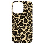 Jaguar Skin Texture, Jaguar Wool Texture, Yellow iPhone 14 Pro Max Black UV Print Case