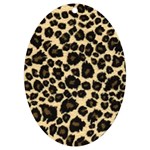 Jaguar Skin Texture, Jaguar Wool Texture, Yellow UV Print Acrylic Ornament Oval