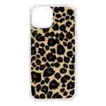 Jaguar Skin Texture, Jaguar Wool Texture, Yellow iPhone 14 TPU UV Print Case