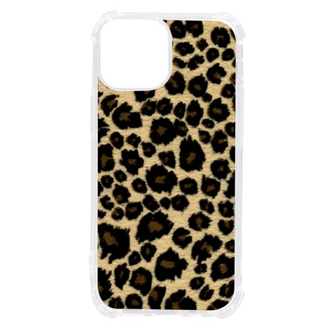 Jaguar Skin Texture, Jaguar Wool Texture, Yellow iPhone 13 mini TPU UV Print Case from ArtsNow.com Front