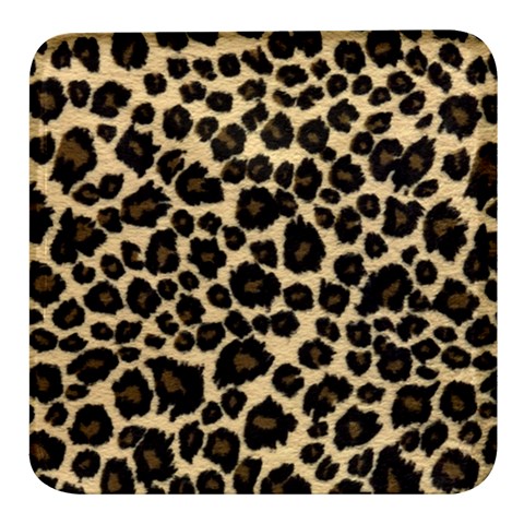 Jaguar Skin Texture, Jaguar Wool Texture, Yellow Square Glass Fridge Magnet (4 pack) from ArtsNow.com Front