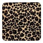 Jaguar Skin Texture, Jaguar Wool Texture, Yellow Square Glass Fridge Magnet (4 pack)