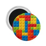 Lego Bricks, Colorful Dots Background 2.25  Magnets