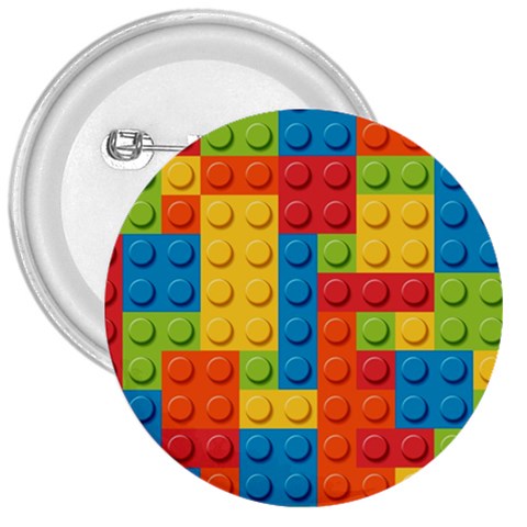 Lego Bricks, Colorful Dots Background 3  Buttons from ArtsNow.com Front