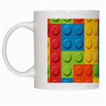 Lego Bricks, Colorful Dots Background White Mug