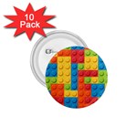 Lego Bricks, Colorful Dots Background 1.75  Buttons (10 pack)