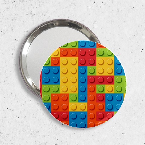 Lego Bricks, Colorful Dots Background 2.25  Handbag Mirrors from ArtsNow.com Front