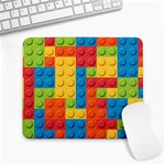 Lego Bricks, Colorful Dots Background Large Mousepad