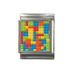 Lego Bricks, Colorful Dots Background Italian Charm (13mm)