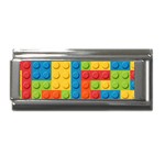 Lego Bricks, Colorful Dots Background Superlink Italian Charm (9mm)