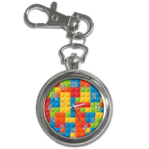 Lego Bricks, Colorful Dots Background Key Chain Watches from ArtsNow.com Front