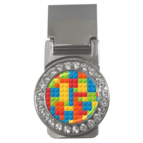 Lego Bricks, Colorful Dots Background Money Clips (CZ)  from ArtsNow.com Front