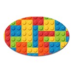 Lego Bricks, Colorful Dots Background Oval Magnet