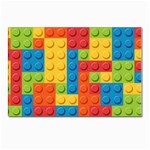 Lego Bricks, Colorful Dots Background Postcard 4 x 6  (Pkg of 10)