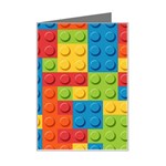 Lego Bricks, Colorful Dots Background Mini Greeting Card