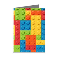 Lego Bricks, Colorful Dots Background Mini Greeting Cards (Pkg of 8) from ArtsNow.com Right