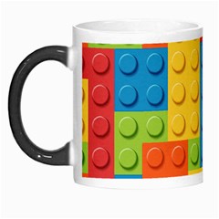 Lego Bricks, Colorful Dots Background Morph Mug from ArtsNow.com Left