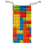 Lego Bricks, Colorful Dots Background Jewelry Bag