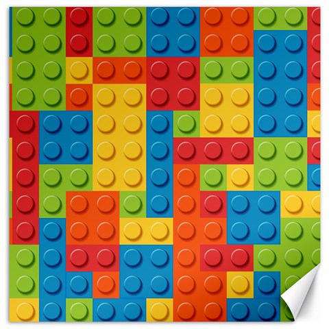 Lego Bricks, Colorful Dots Background Canvas 12  x 12  from ArtsNow.com 11.4 x11.56  Canvas - 1