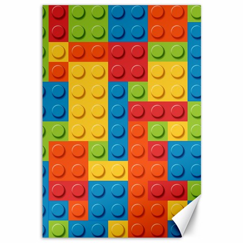 Lego Bricks, Colorful Dots Background Canvas 12  x 18  from ArtsNow.com 11.88 x17.36  Canvas - 1