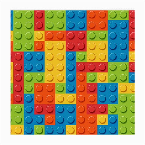 Lego Bricks, Colorful Dots Background Medium Glasses Cloth from ArtsNow.com Front