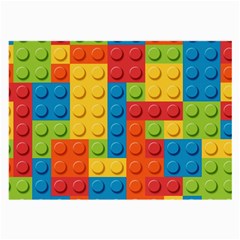 Lego Bricks, Colorful Dots Background Large Glasses Cloth (2 Sides) from ArtsNow.com Front